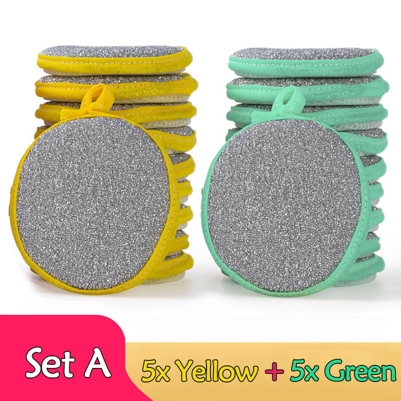 Dual-Sided Kitchen Sponges – 5 Pack