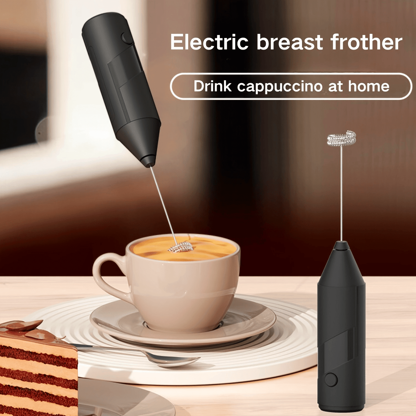 Handheld Electric Milk Frother (Battery Powered)