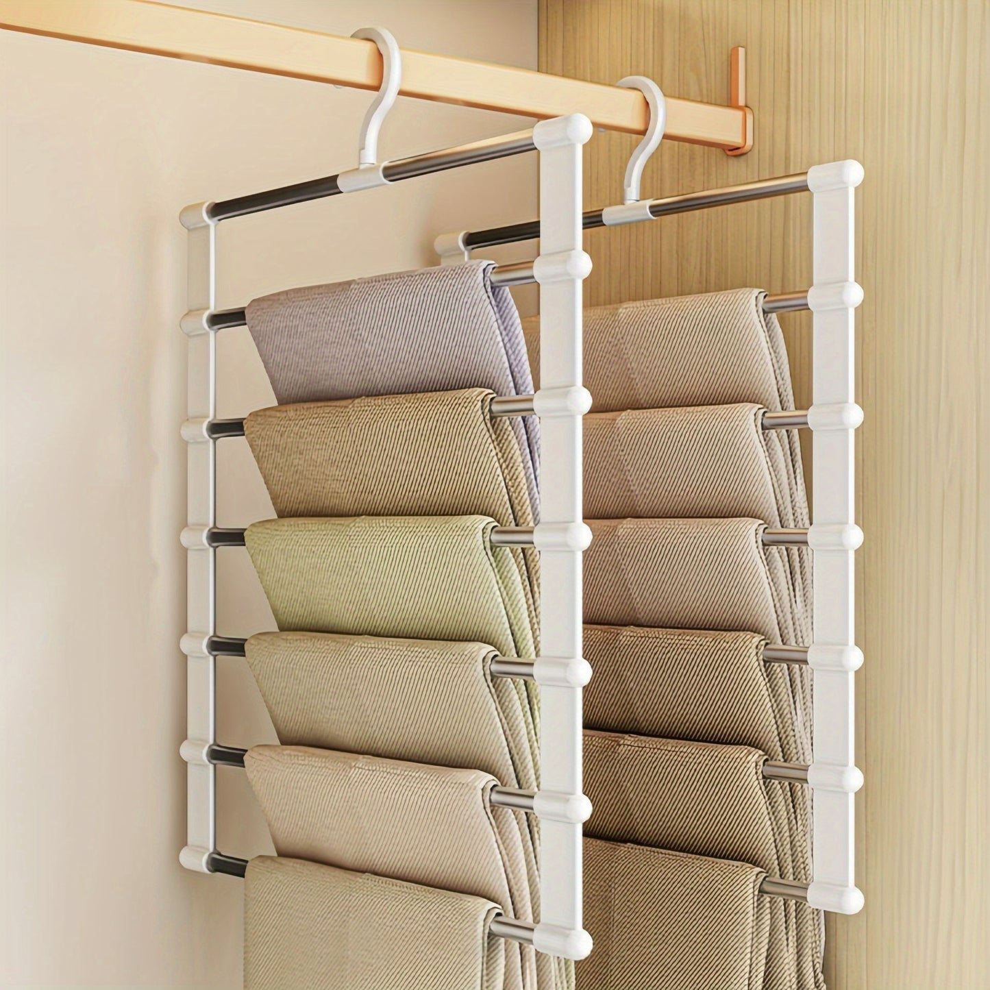 2pcs Space-Saving Foldable clothes Hangers - Stainless Stee