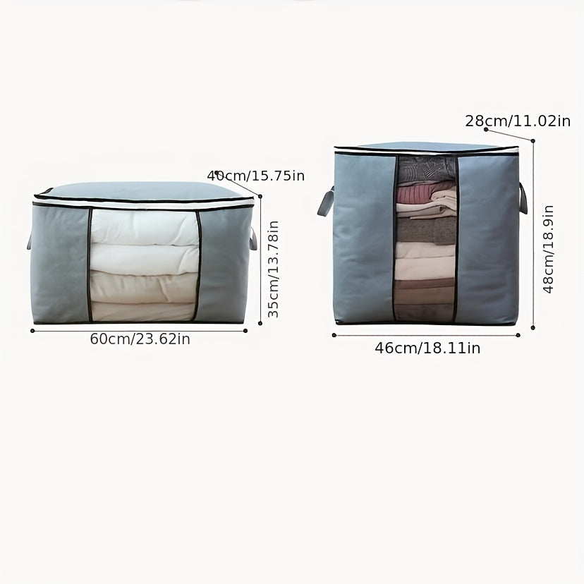 Closet Storage Bag - Reinforced Handle, Clear Window, and Sturdy Zippers!
