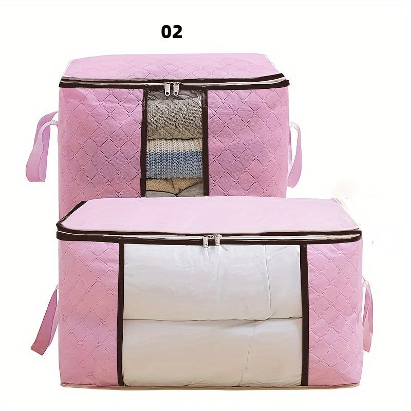 Closet Storage Bag - Reinforced Handle, Clear Window, and Sturdy Zippers!
