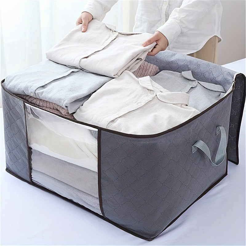 Closet Storage Bag - Reinforced Handle, Clear Window, and Sturdy Zippers!