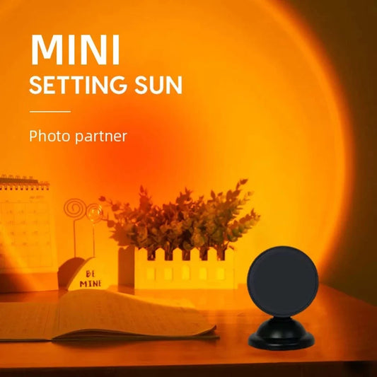Sunset Projection Lamp – USB-Powered, Color-Tinted Ambient Light