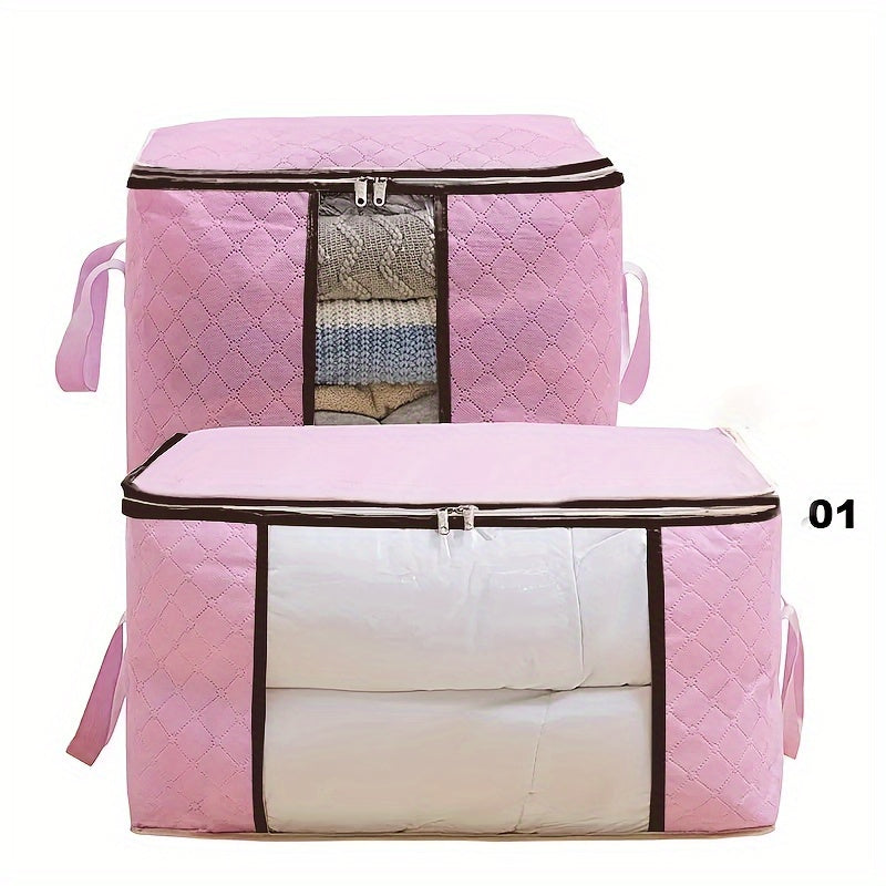 Closet Storage Bag - Reinforced Handle, Clear Window, and Sturdy Zippers!