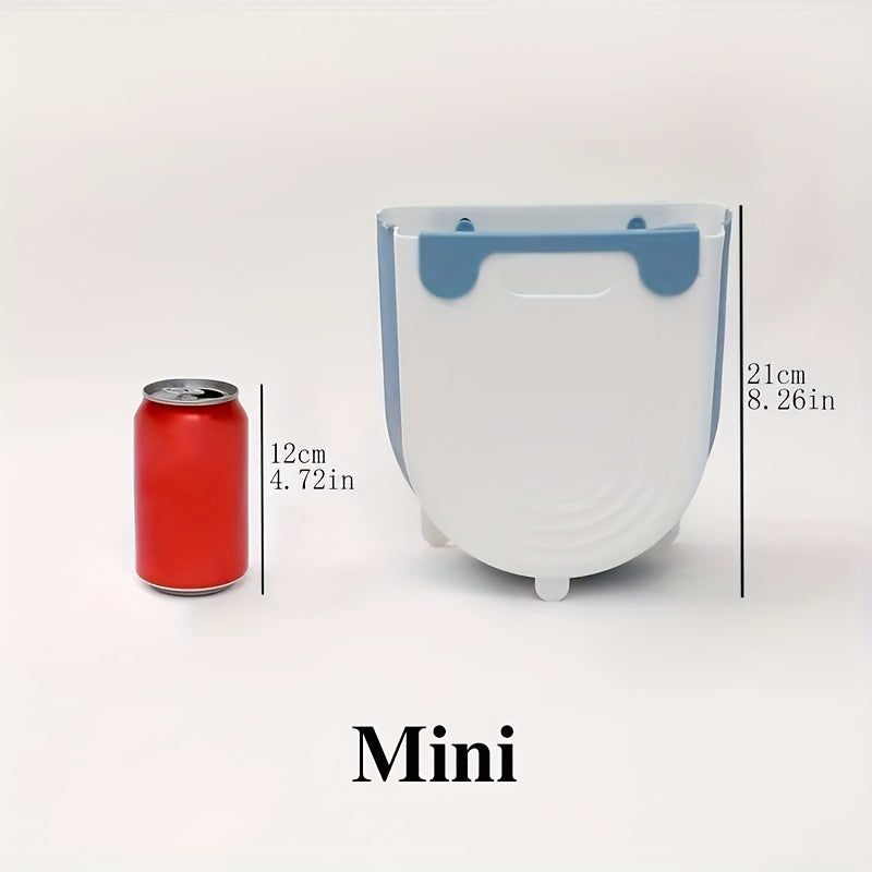 Mini Cabinet Trash Can with Clip – Hidden Counter Waste Bin for Kitchen or Bathroom