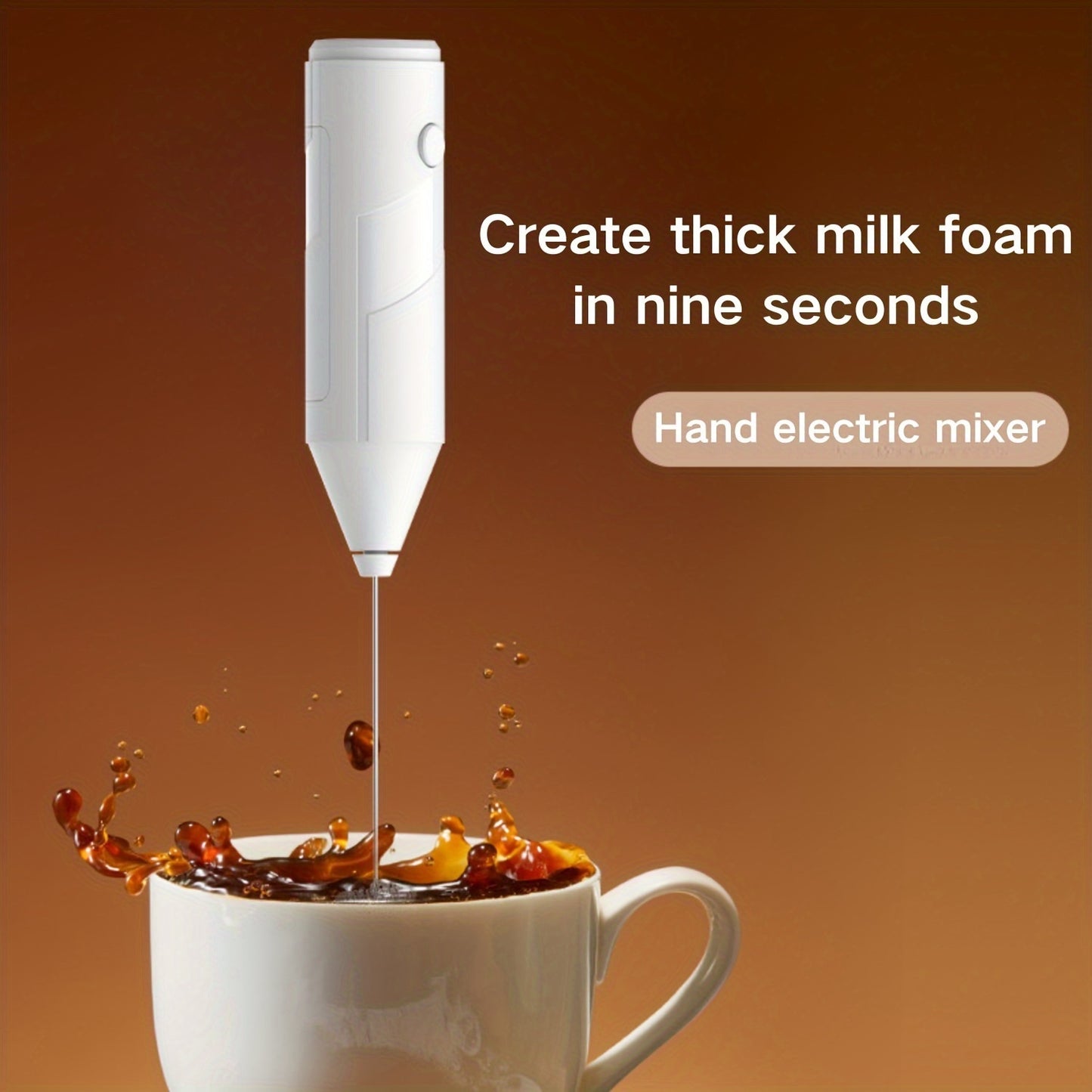 Handheld Electric Milk Frother (Battery Powered)