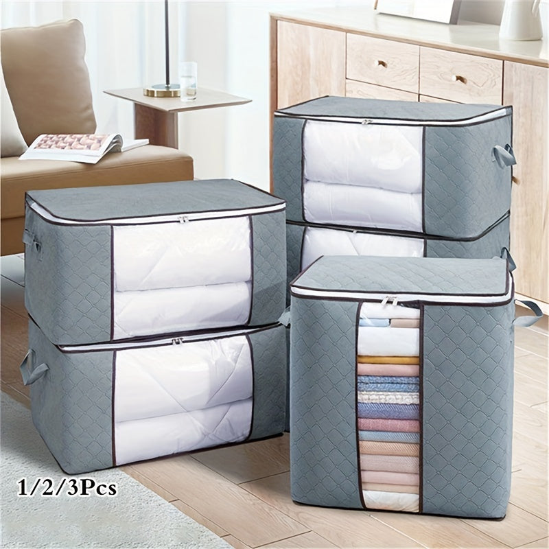 Closet Storage Bag - Reinforced Handle, Clear Window, and Sturdy Zippers!
