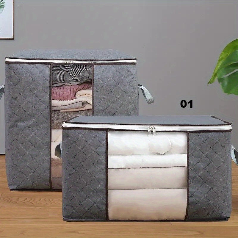 Closet Storage Bag - Reinforced Handle, Clear Window, and Sturdy Zippers!